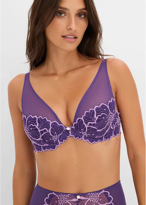 Schalen-BH mit zweifarbiger Spitze, bonprix