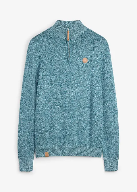 Troyer-Pullover mit reiner Baumwolle, bonprix