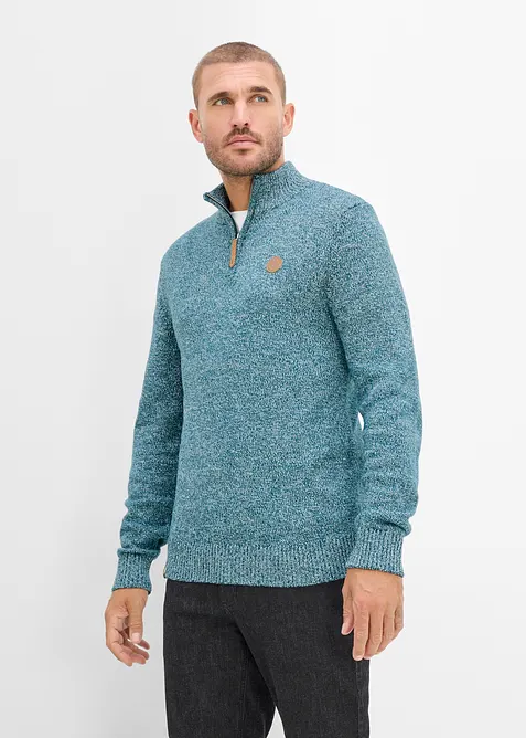Troyer-Pullover mit reiner Baumwolle, bonprix