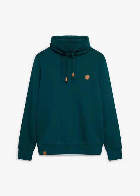 Sweat-shirt &eacute;pais avec d&eacute;tails en PU, bonprix