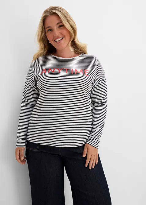 T-shirt manches longues 100% coton, bonprix
