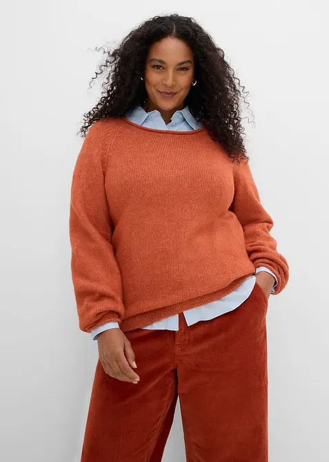 Pull col rond, bonprix