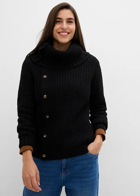 Pull &agrave; patte de boutonnage, bonprix