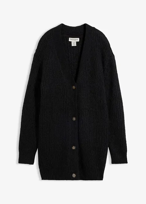 Gilet doux en grosse maille de laine m&eacute;lang&eacute;e, bonprix