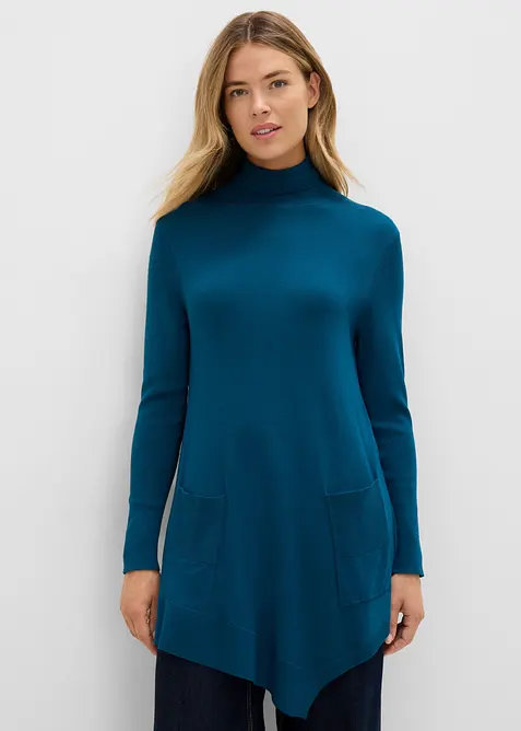 Long-Pullover aus Viskose-Mischung, bonprix