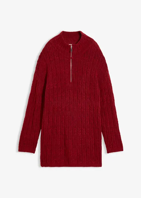 Pull long &agrave; motif torsad&eacute;, bonprix