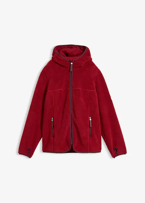 Veste en polaire peluche &agrave; capuche, bonprix