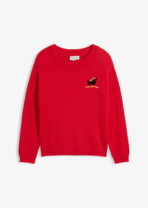 Pull de No&euml;l &agrave; col rond, bonprix