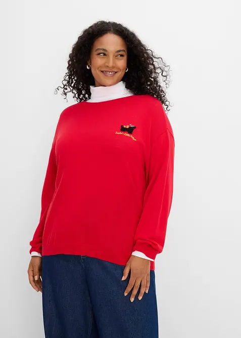 Pull de No&euml;l &agrave; col rond, bonprix