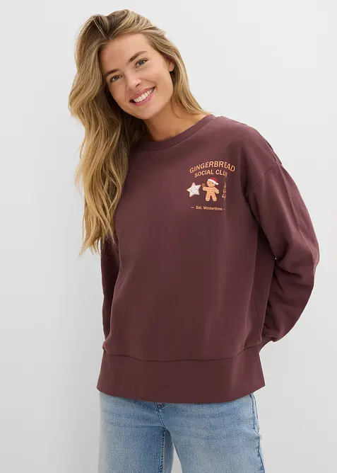 Oversize Sweatshirt aus reiner Baumwolle, bonprix