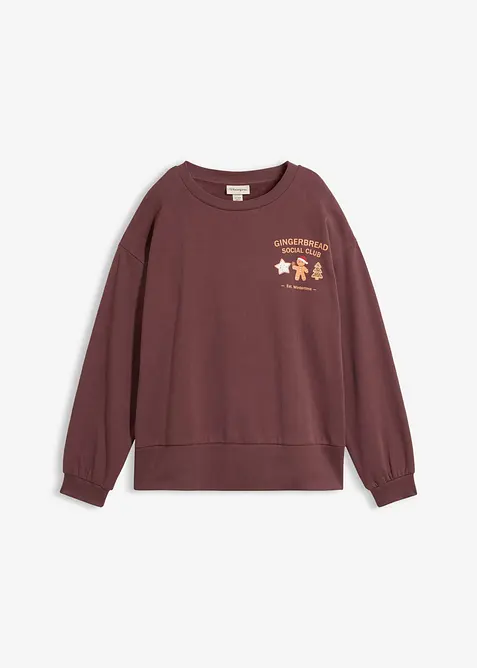 Sweat oversize 100% coton, bonprix