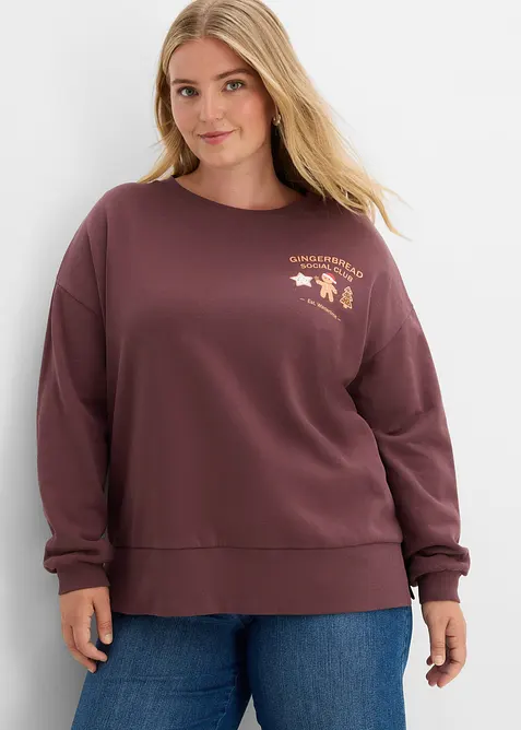 Sweat oversize 100% coton, bonprix
