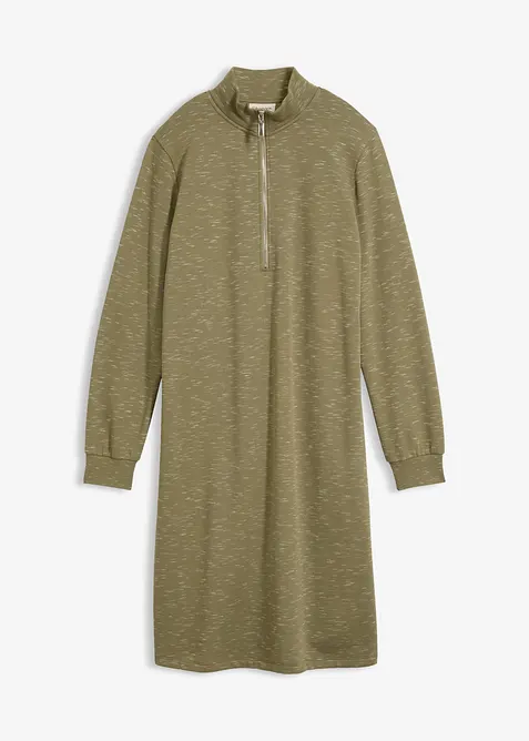 Sweatkleid mit Troyer, bonprix