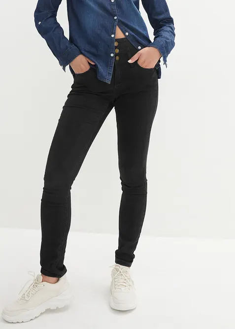 Jean Skinny taille haute, chaud et sculptant, bonprix