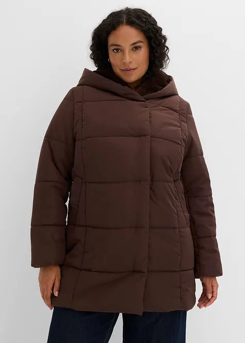Steppjacke mit Fellimitat Besatz, bonprix