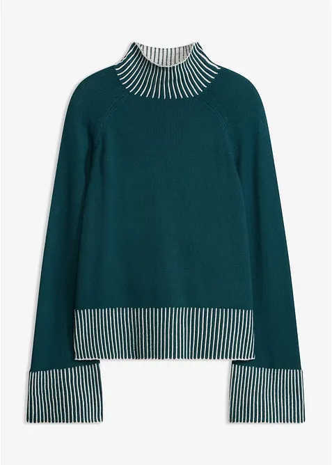 Pull doux &agrave; col montant, bonprix