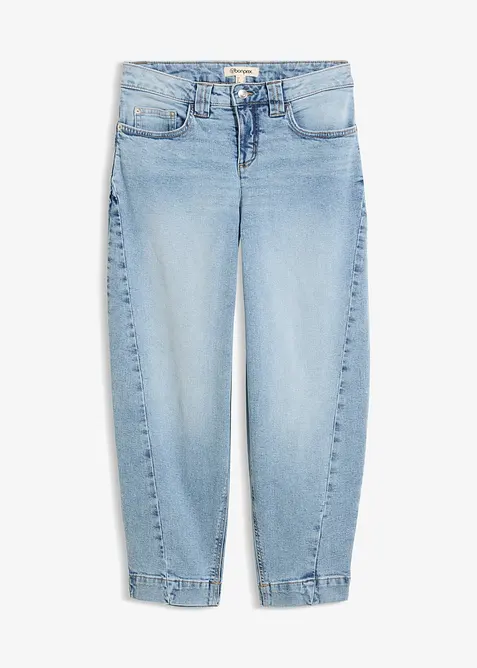 Barrel-Jeans, Mid Waist, cropped, bonprix