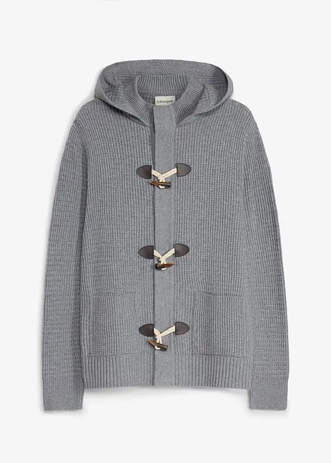 Gilet en grosse maille &agrave; capuche, bonprix