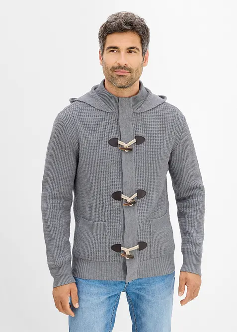 Gilet en grosse maille &agrave; capuche, bonprix