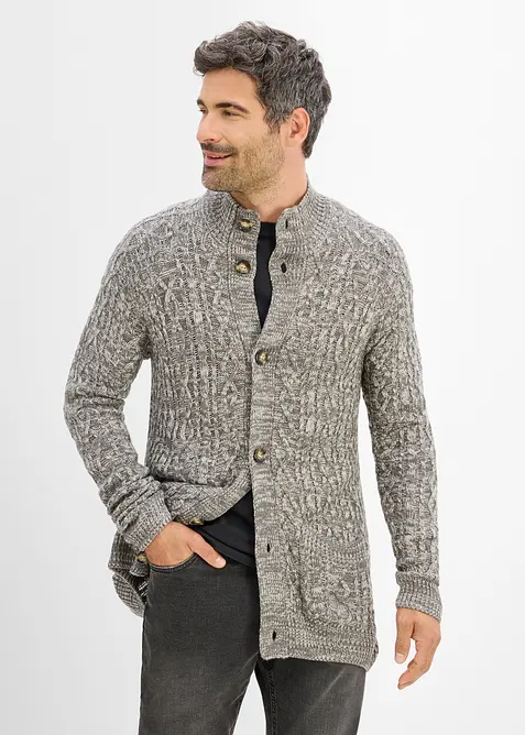 Gilet en grosse maille &agrave; col montant, bonprix