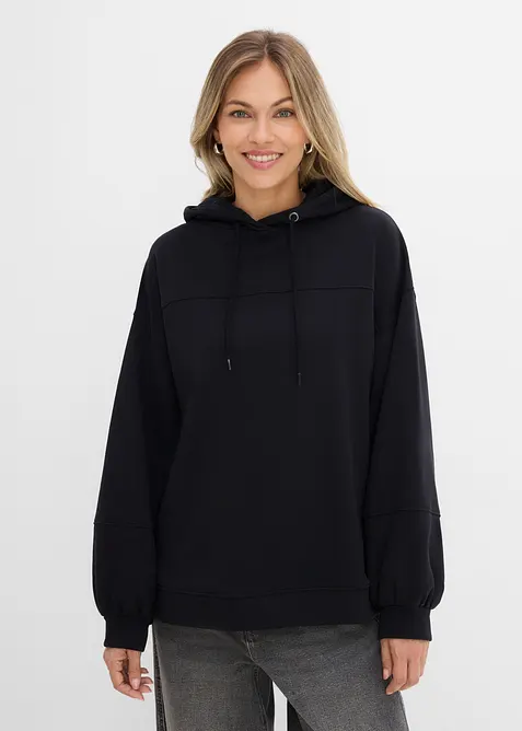 Sweat &agrave; capuche oversize en mati&egrave;re douce, bonprix