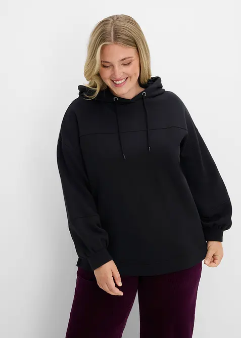 Sweat &agrave; capuche oversize en mati&egrave;re douce, bonprix