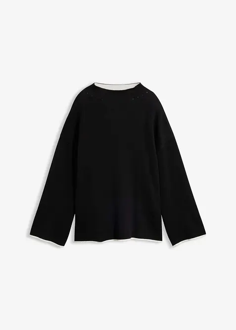 Pull r&eacute;versible en fine maille, bonprix