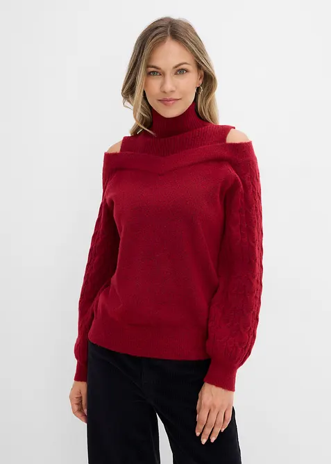 Pull avec d&eacute;coupes sur les &eacute;paules, bonprix