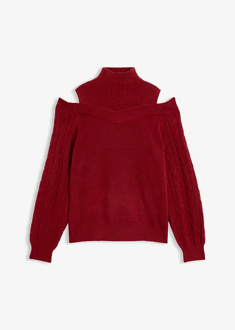 Pull avec d&eacute;coupes sur les &eacute;paules, bonprix