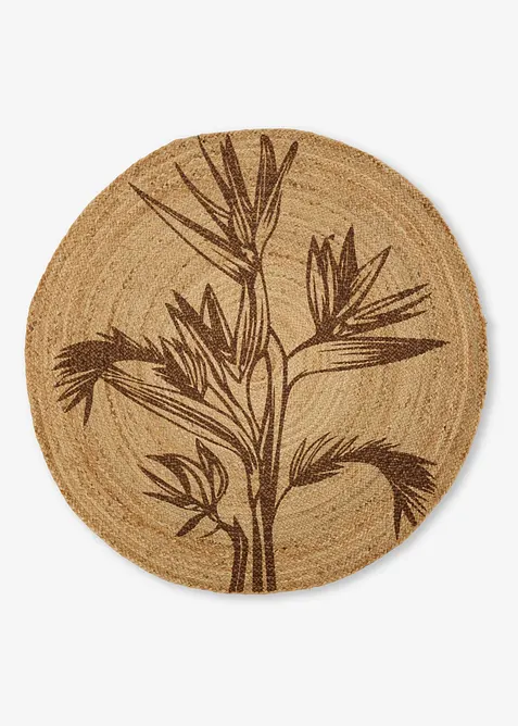 Tapis Kilim rond &agrave; franges, bonprix