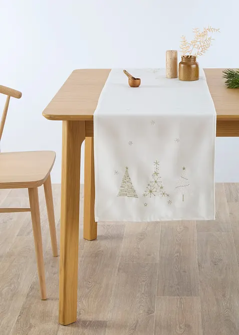 Chemin de table &agrave; broderie brillante, bonprix
