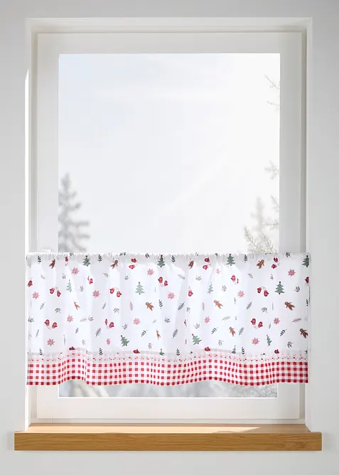 Brise-bise en coton avec dentelle au crochet, bonprix