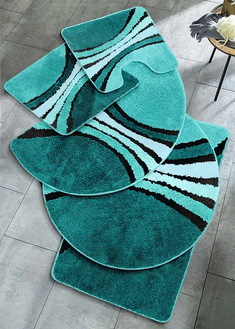 Parure de salle de bain &agrave; rayures, bonprix