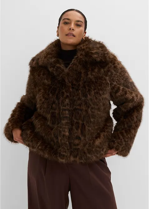 Kurze Fellimitat-Jacke, bonprix