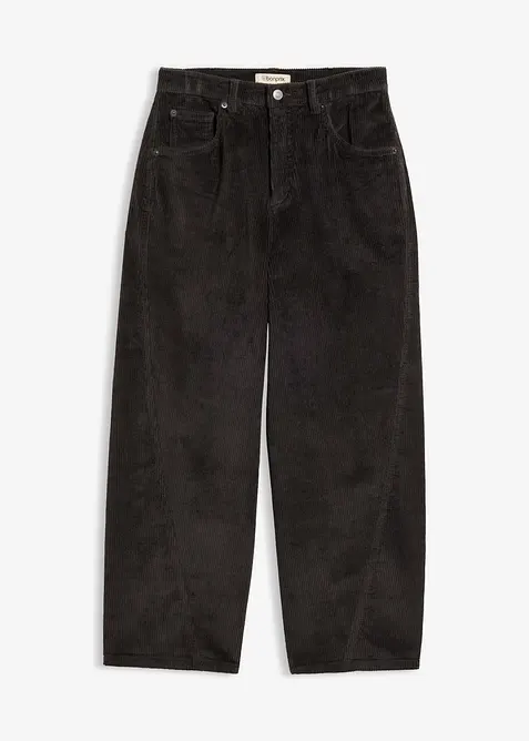 Barrel-Cordhose aus Baumwoll-Mix, bonprix