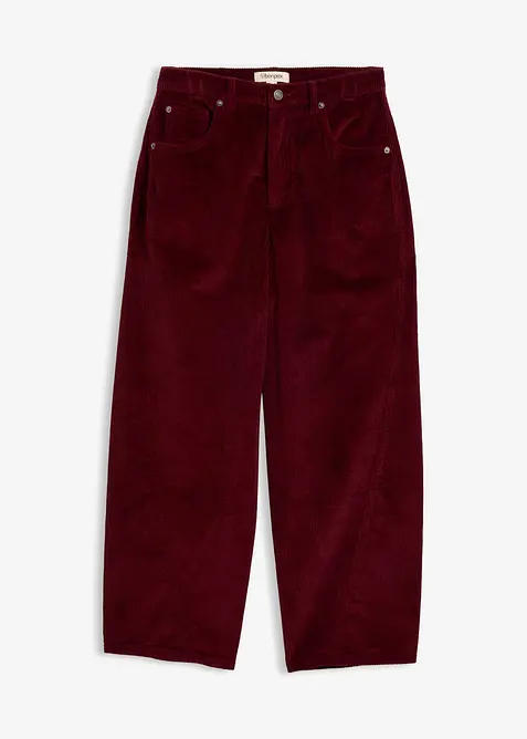 Barrel-Cordhose aus elastischem Baumwoll-Mix, bonprix