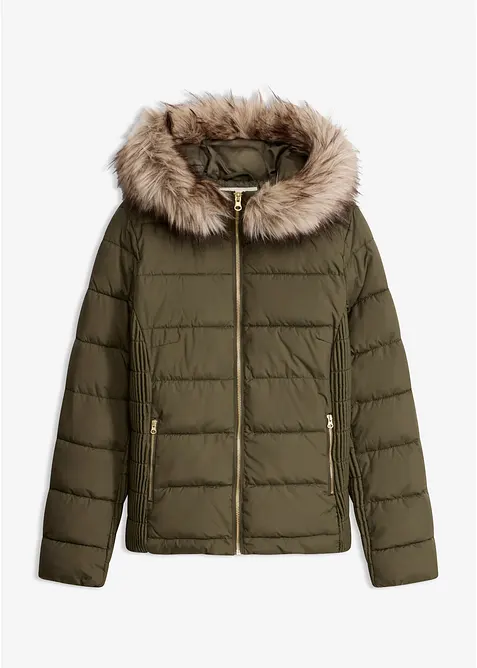 Doudoune avec capuche &agrave; bordure amovible, bonprix