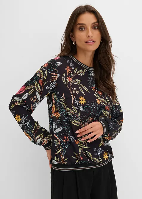 Blusenshirt mit Rundhals-Ausschnitt, bonprix