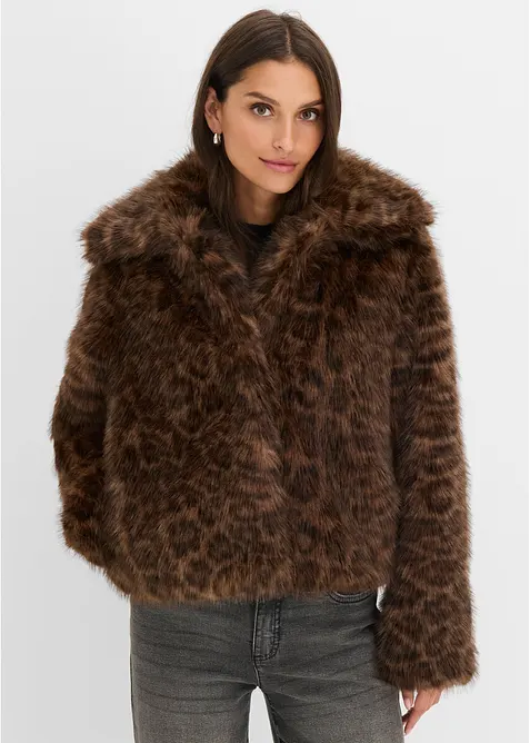 Kurze Fellimitat-Jacke, bonprix