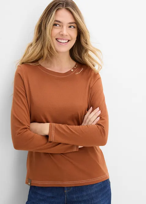Langarmshirt mit Zierkn&ouml;pfen, bonprix