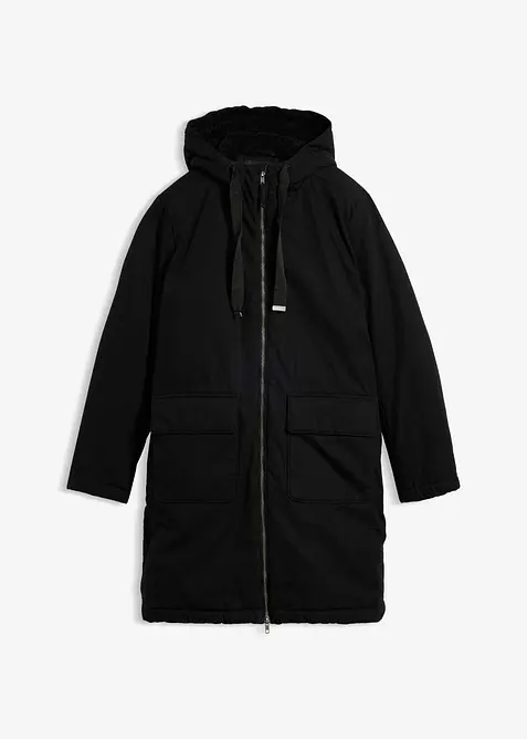warm wattierter Winterparka mit Teddyfutter in Kapuze, bonprix