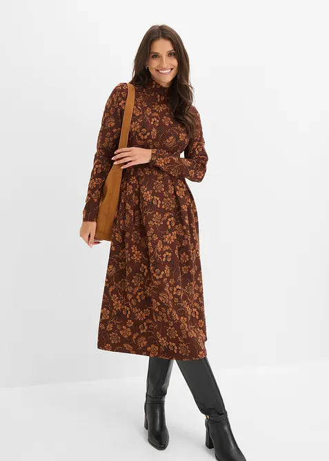 Jerseykleid mir Druck, langarm, bonprix