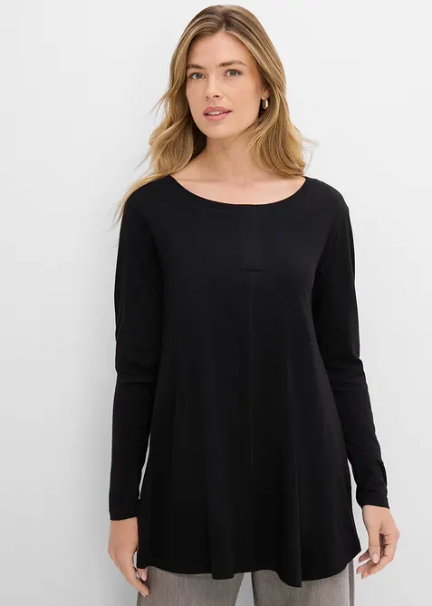 Langarmshirt aus Baumwoll-Viskose-Mix, bonprix