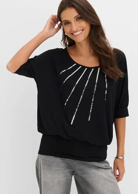 T-shirt fluide en viscose extensible, bonprix