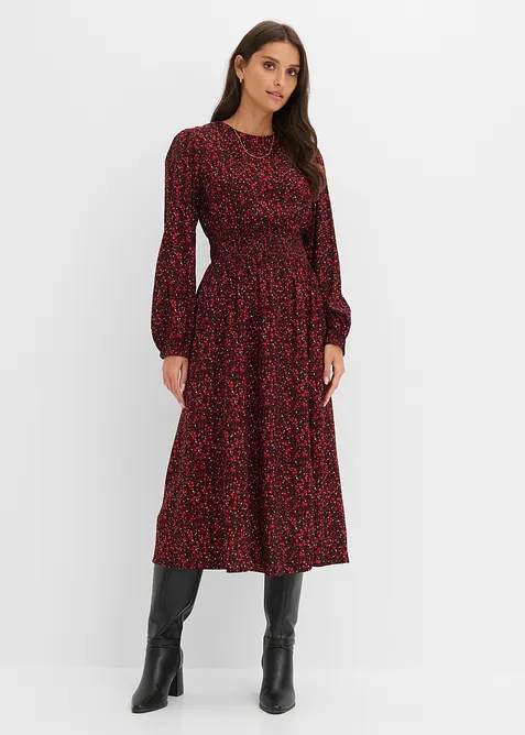 Midikleid mit Blumenprint, bonprix