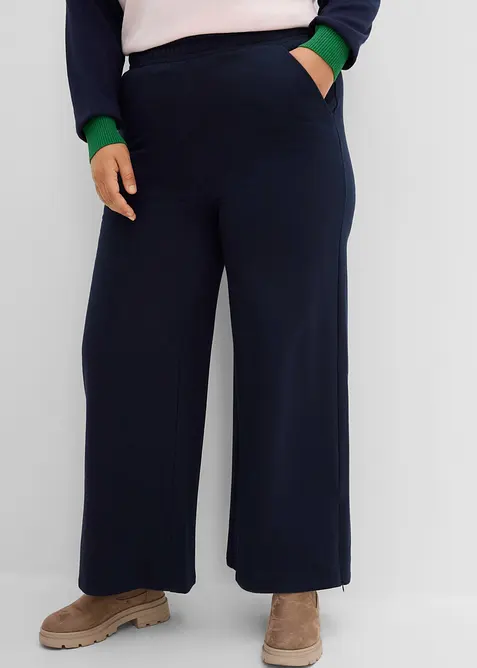Pantalon sweat en coton m&eacute;lang&eacute;, bonprix