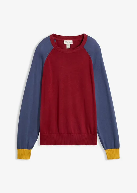 Pull en maille fine &agrave; manches raglan, bonprix