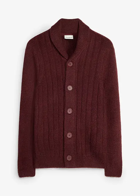 Gilet en maille &agrave; motif c&ocirc;tel&eacute;, bonprix