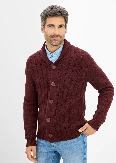 Strickjacke mit Rippenmuster, bonprix