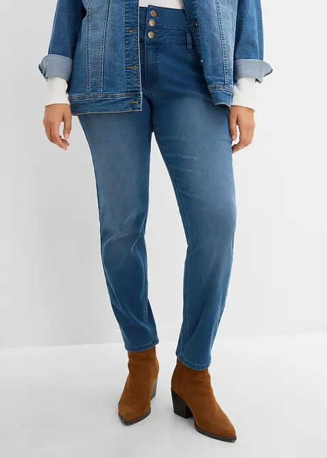 W&auml;rmende Skinny Jeans High Waist, Shaping, bonprix